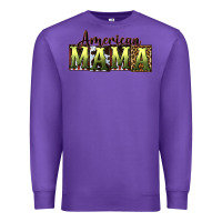Purple American Mama  Mother's Day Premium Sweatshirt - CowGirlArtShop