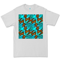 Dove Grey turquoise leopard seamless pattern Premium Tee - BundleAndBundleShop