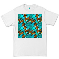 White turquoise leopard seamless pattern Premium Tee - BundleAndBundleShop
