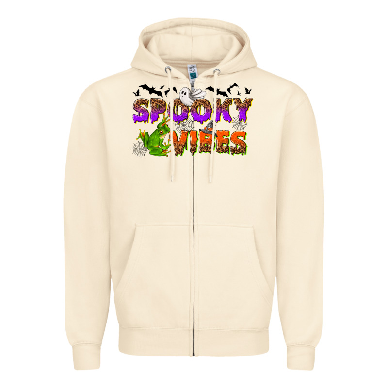 Spooky Vibes Zipper Hoodie by NancyCooperArtShop | Teevron