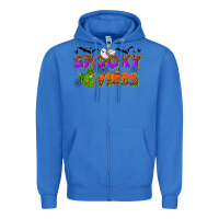 True Royal Spooky vibes Zipper Hoodie - NancyCooperArtShop