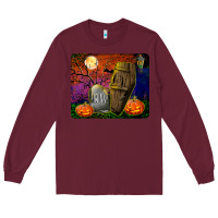 Burgundy headstone and coffin mousepad Long Sleeve Tee - BundleAndBundleShop