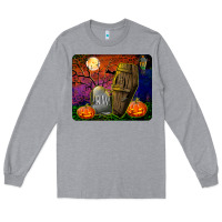 Heather Grey headstone and coffin mousepad Long Sleeve Tee - BundleAndBundleShop