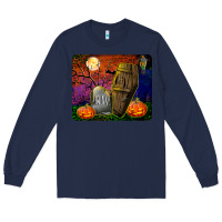 Navy headstone and coffin mousepad Long Sleeve Tee - BundleAndBundleShop