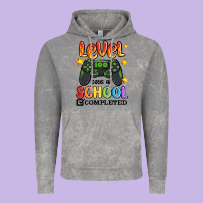 Level 100 Days Of School Completed Vintage Hoodie Designed By Maliassmallbusiness