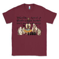 Burgundy nativity Classic Tee - MaliasSmallBusiness