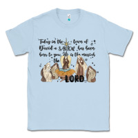 Dusty Blue nativity Classic Tee - MaliasSmallBusiness