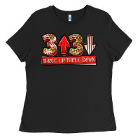 Black three up three down baseball Ladies Tee - Jasminsmagicworld