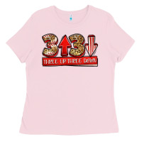 Bubblegum Pink three up three down baseball Ladies Tee - Jasminsmagicworld