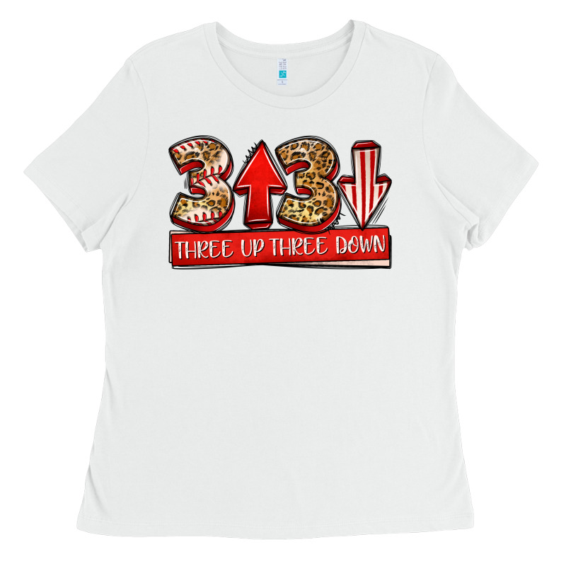 Three Up Three Down Baseball Ladies Tee by Jasminsmagicworld | Teevron