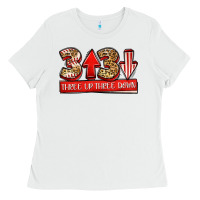 White three up three down baseball Ladies Tee - Jasminsmagicworld