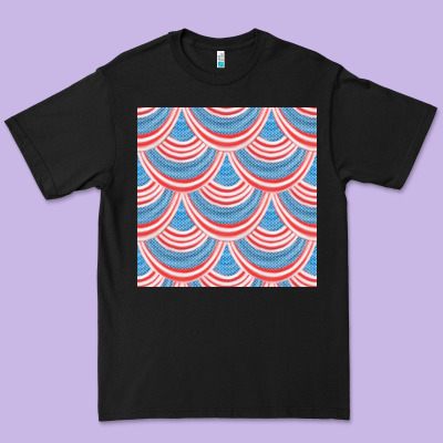 American Flag Seamless Pattern Premium Tee Designed By Bundleandbundleshop
