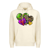 Sandshell mardi gras hearts Premium Hoodie - CowGirlArtShop