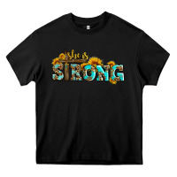 Black she is strong with cross Heavy Core Tee - AdoDesignShop
