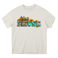 She Is Strong With Cross Heavy Core Tee | Teevron