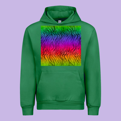 Colorful Tiger Seamless Pattern Urban Hoodie Designed By Bundleandbundleshop