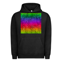 Pigment Black colorful tiger seamless pattern Urban Hoodie - BundleAndBundleShop