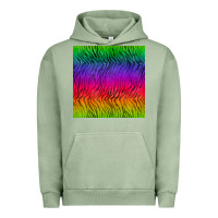 Pigment Oil Green colorful tiger seamless pattern Urban Hoodie - BundleAndBundleShop