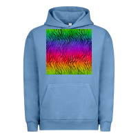 Pigment Pebble Blue colorful tiger seamless pattern Urban Hoodie - BundleAndBundleShop