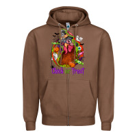 Chestnut Chick or treat Halloween Zipper Hoodie - NancyCooperArtShop