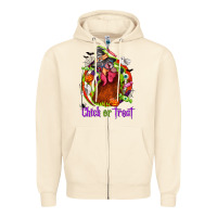 Sandshell Chick or treat Halloween Zipper Hoodie - NancyCooperArtShop