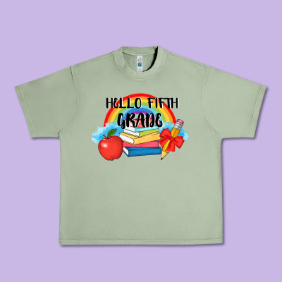 Back To School Hello Fifth Grade 3200x2400 Urban Heavy Tee Designed By Adodesignshop