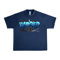 Navy barber life Urban Heavy Tee - NancyCooperArtShop