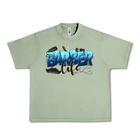 Oil Green barber life Urban Heavy Tee - NancyCooperArtShop