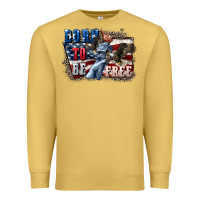 Antique Gold Born to be free Premium Sweatshirt - CowGirlArtShop