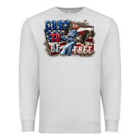 Dove Grey Born to be free Premium Sweatshirt - CowGirlArtShop