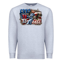 Heather Grey Born to be free Premium Sweatshirt - CowGirlArtShop