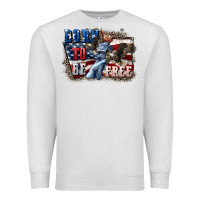Oatmeal Heather Born to be free Premium Sweatshirt - CowGirlArtShop