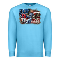 Ocean Blue Born to be free Premium Sweatshirt - CowGirlArtShop