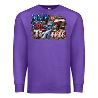 Purple Born to be free Premium Sweatshirt - CowGirlArtShop