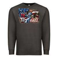 Smoke Born to be free Premium Sweatshirt - CowGirlArtShop