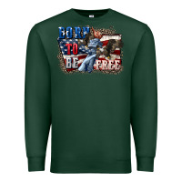 Sports Green Born to be free Premium Sweatshirt - CowGirlArtShop