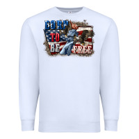 White Born to be free Premium Sweatshirt - CowGirlArtShop