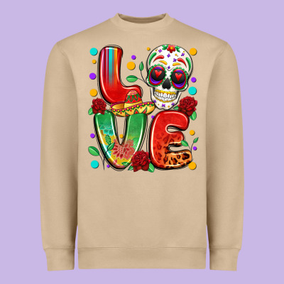 Cinco De Mayo Love Heavyweight Sweatshirt Designed By Lillyallendesigns