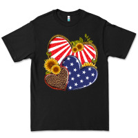 Black america heart and sunflower Premium Tee - Artiststas
