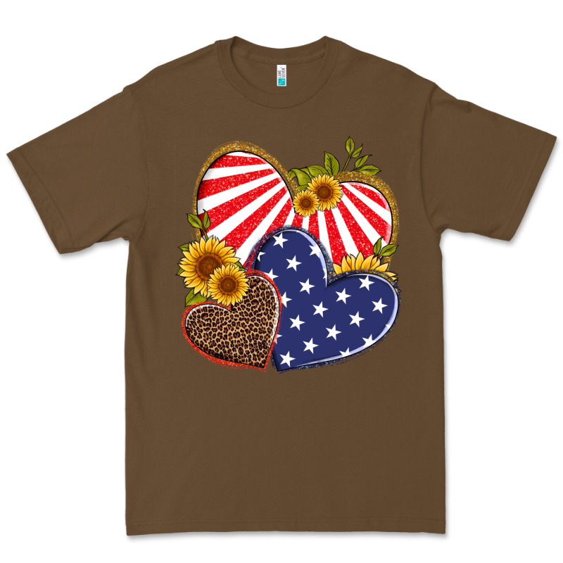 America Heart And Sunflower Premium Tee by Artiststas | Teevron