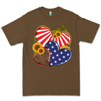 Cacao america heart and sunflower Premium Tee - Artiststas