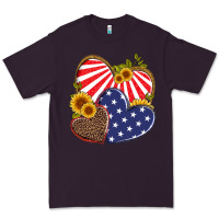Plum america heart and sunflower Premium Tee - Artiststas