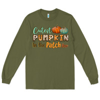 Army Green cutest pumpkin in the patch Long Sleeve Tee - BundleAndBundleShop