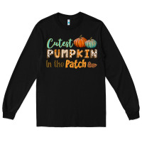 Black cutest pumpkin in the patch Long Sleeve Tee - BundleAndBundleShop