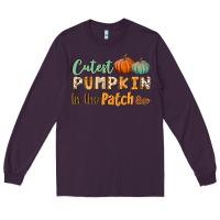 Plum cutest pumpkin in the patch Long Sleeve Tee - BundleAndBundleShop
