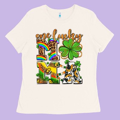 One Lucky Mama Ladies Tee Designed By Adodesignshop