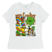 White one lucky mama Ladies Tee - AdoDesignShop
