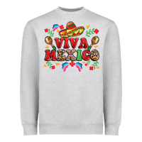 Heather Grey viva mexico Heavyweight Sweatshirt - LillyAllenDesigns