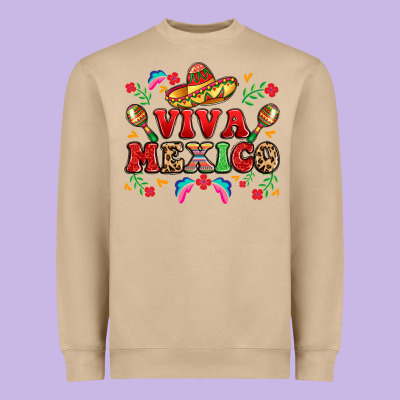Viva Mexico Heavyweight Sweatshirt Designed By Lillyallendesigns