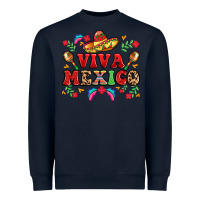 Navy viva mexico Heavyweight Sweatshirt - LillyAllenDesigns